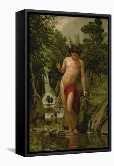 Narcissus in Love with His Own Reflection-Dionisio Baixeras-Verdaguer-Framed Stretched Canvas