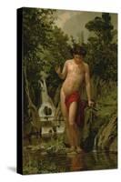 Narcissus in Love with His Own Reflection-Dionisio Baixeras-Verdaguer-Stretched Canvas