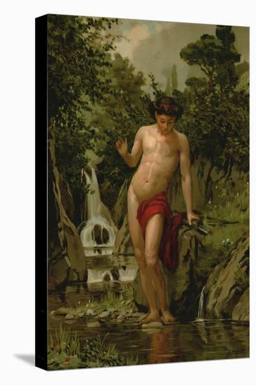 Narcissus in Love with His Own Reflection-Dionisio Baixeras-Verdaguer-Stretched Canvas