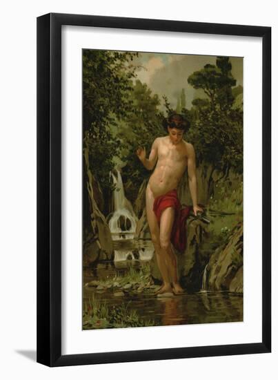 Narcissus in Love with His Own Reflection-Dionisio Baixeras-Verdaguer-Framed Giclee Print