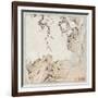 Narcissus, Plum Tree and Landscape-Lu Zhi-Framed Giclee Print