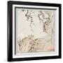 Narcissus, Plum Tree and Landscape-Lu Zhi-Framed Giclee Print
