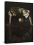 Narcissus-Caravaggio-Framed Stretched Canvas