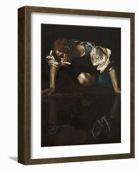 Narcissus-Caravaggio-Framed Giclee Print