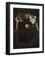 Narcissus-Caravaggio-Framed Giclee Print