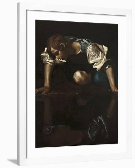 Narcissus-Caravaggio-Framed Giclee Print