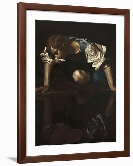 Narcissus-Caravaggio-Framed Giclee Print