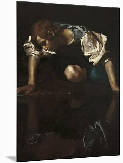 Narcissus-Caravaggio-Mounted Giclee Print