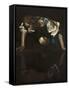 Narcissus-Caravaggio-Framed Stretched Canvas