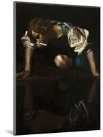 Narcissus-Caravaggio-Mounted Art Print