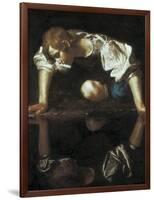 Narcissus-Caravaggio-Framed Art Print