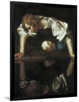 Narcissus-Caravaggio-Framed Art Print