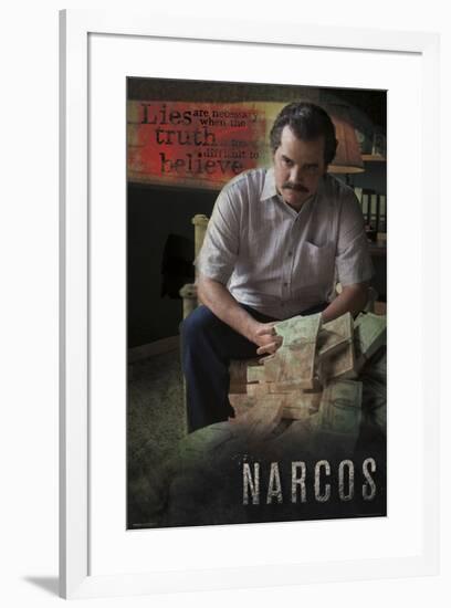 Narcos- Lies Are Necessary-null-Framed Poster