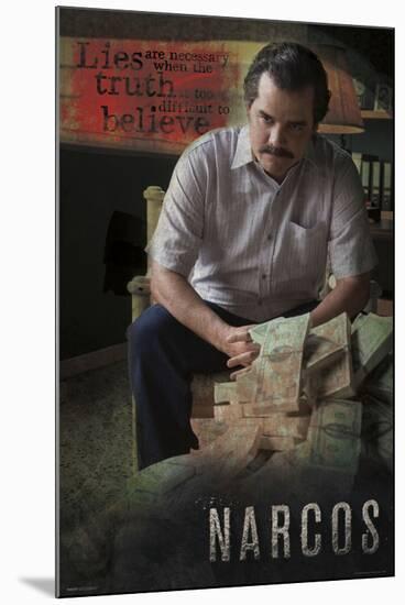 Narcos- Lies Are Necessary-null-Mounted Poster