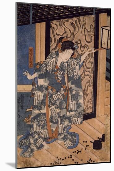 Nareginu, Mikawa No Zenji's Daughter, by Utagawa Kuniyoshi-Kuniyoshi Utagawa-Mounted Giclee Print