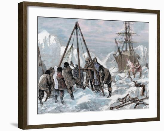 Nares, Sir George Strong (1831-1915). British Naval Officer and Arctic Explorer. the Crew of Discov-Tarker-Framed Giclee Print