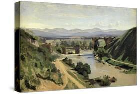 Narni, the Bridge of Augustus over the Nera-Jean-Baptiste-Camille Corot-Stretched Canvas