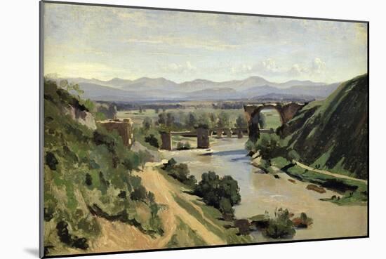 Narni, the Bridge of Augustus over the Nera-Jean-Baptiste-Camille Corot-Mounted Giclee Print