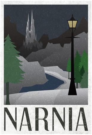 'Narnia Retro Travel Poster' Posters | AllPosters.com