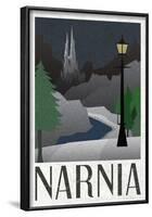 Narnia Retro Travel Poster-null-Framed Poster