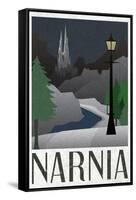 Narnia Retro Travel Poster-null-Framed Stretched Canvas