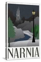 Narnia Retro Travel Poster-null-Stretched Canvas