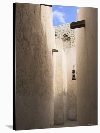 Narow Lane in the Old District of the Bastakiya, Dubai, United Arab Emirates-Jane Sweeney-Stretched Canvas