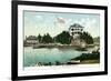 Narragansett, Rhode Island, Bay View of the Squantum Club-Lantern Press-Framed Premium Giclee Print