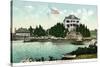 Narragansett, Rhode Island, Bay View of the Squantum Club-Lantern Press-Stretched Canvas