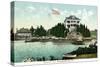 Narragansett, Rhode Island, Bay View of the Squantum Club-Lantern Press-Stretched Canvas