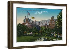 Narragansett, Rhode Island, Exterior View of the Imperial Hotel-Lantern Press-Framed Art Print