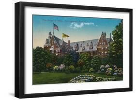 Narragansett, Rhode Island, Exterior View of the Imperial Hotel-Lantern Press-Framed Art Print