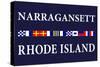 Narragansett, Rhode Island - Nautical Flags-Lantern Press-Stretched Canvas