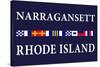 Narragansett, Rhode Island - Nautical Flags-Lantern Press-Stretched Canvas