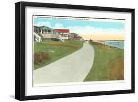 Narragansett Road, Prudence Island, Rhode Island-null-Framed Art Print