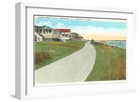 Narragansett Road, Prudence Island, Rhode Island-null-Framed Art Print