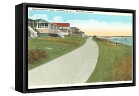 Narragansett Road, Prudence Island, Rhode Island-null-Framed Stretched Canvas
