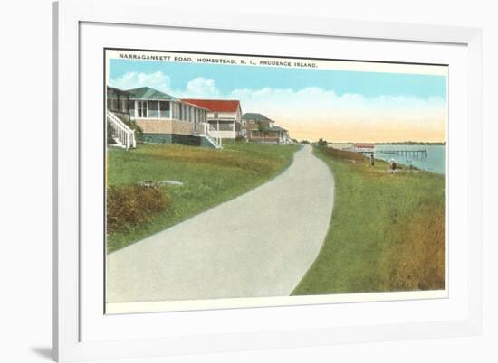 Narragansett Road, Prudence Island, Rhode Island-null-Framed Premium Giclee Print