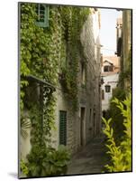 Narrow alley with historic stone buildings, Trogir, Dalamatia, Croatia-Merrill Images-Mounted Photographic Print