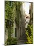 Narrow alley with historic stone buildings, Trogir, Dalamatia, Croatia-Merrill Images-Mounted Photographic Print