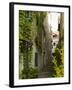 Narrow alley with historic stone buildings, Trogir, Dalamatia, Croatia-Merrill Images-Framed Photographic Print