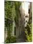 Narrow alley with historic stone buildings, Trogir, Dalamatia, Croatia-Merrill Images-Mounted Photographic Print