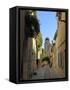 Narrow Back Street, St. Tropez, Var, Provence, Cote D'Azur, France, Europe-Peter Richardson-Framed Stretched Canvas