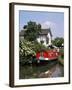 Narrow Boat and Lock, Aylesbury Arm of the Grand Union Canal, Buckinghamshire, England-Philip Craven-Framed Photographic Print