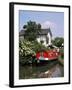 Narrow Boat and Lock, Aylesbury Arm of the Grand Union Canal, Buckinghamshire, England-Philip Craven-Framed Photographic Print