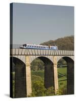 Narrow Boat Crossing the Pontcysyllte Aqueduct, Built by Thomas Telford and William Jessop-Richard Maschmeyer-Stretched Canvas