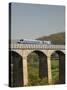Narrow Boat Crossing the Pontcysyllte Aqueduct, Built by Thomas Telford and William Jessop-Richard Maschmeyer-Stretched Canvas