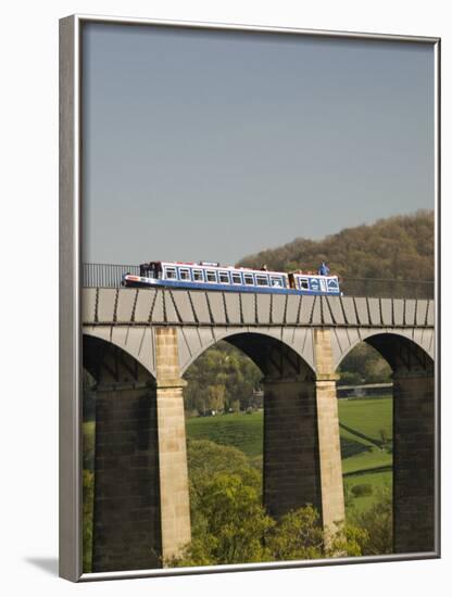 Narrow Boat Crossing the Pontcysyllte Aqueduct, Built by Thomas Telford and William Jessop-Richard Maschmeyer-Framed Photographic Print