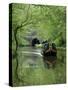 Narrow Boat Cruising the Llangollen Canal, England, United Kingdom, Europe-Richard Maschmeyer-Stretched Canvas