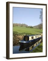 Narrow Boat Cruising the Llangollen Canal, Wales, United Kingdom, Europe-Richard Maschmeyer-Framed Photographic Print